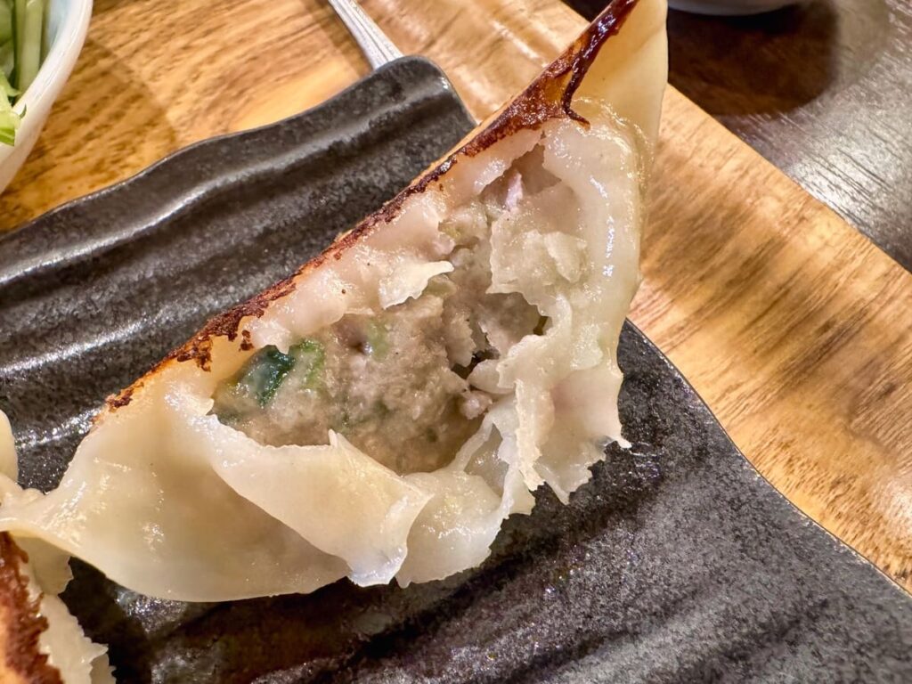 魏飯餃子の餃子ランチ 餃子の餡