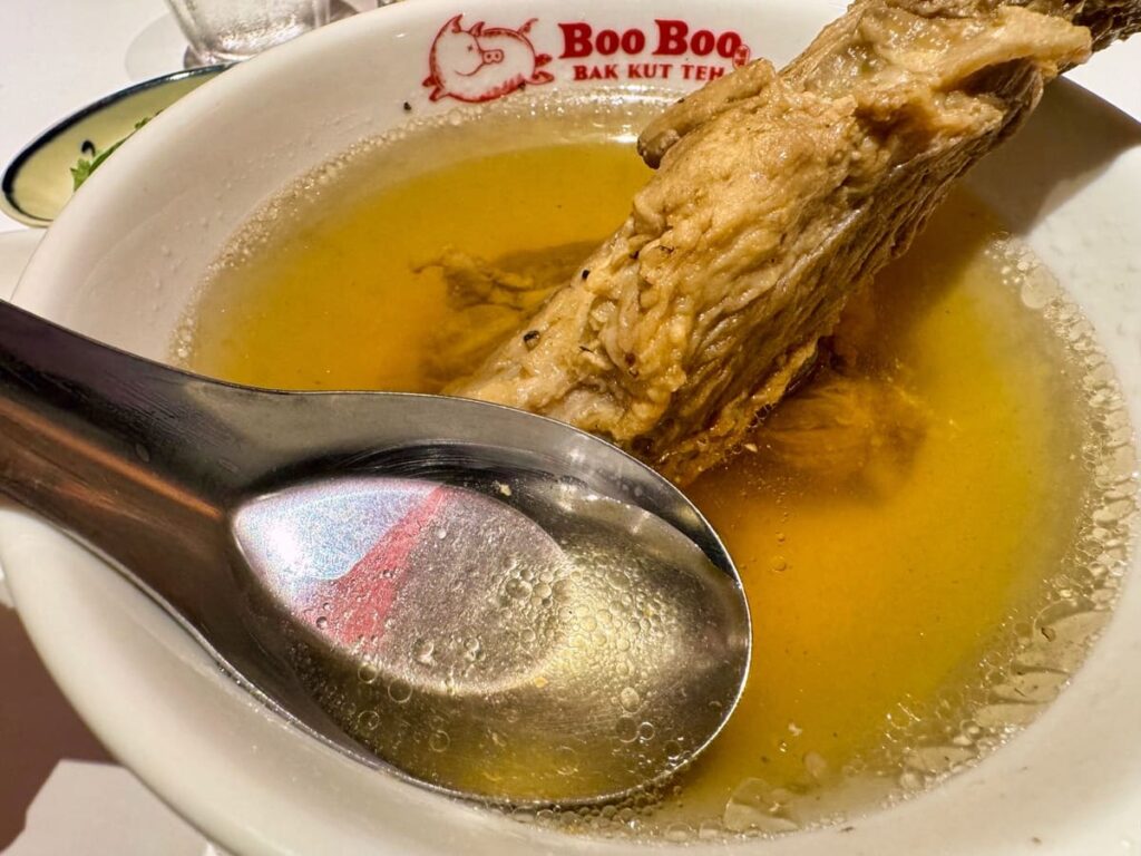 Boo Boo Bak Kut Tehの排骨湯 スープ