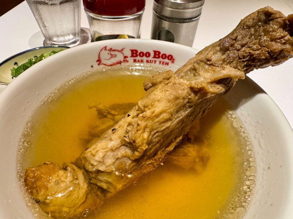 Boo Boo Bak Kut Tehの排骨湯 スペアリブ